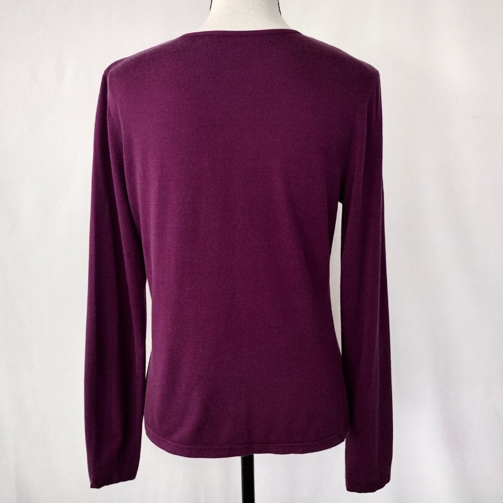 Merona Super Soft Purple Long Sleeve Slimming T Shirt - Picture 6 of 10